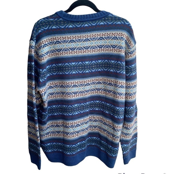 Scandia Woods Pullover Sweater Blue Crewneck Mens Size L - Picture 2 of 4